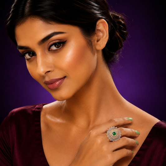 Look Alike Sunflower Wtih Doublet Green Ring