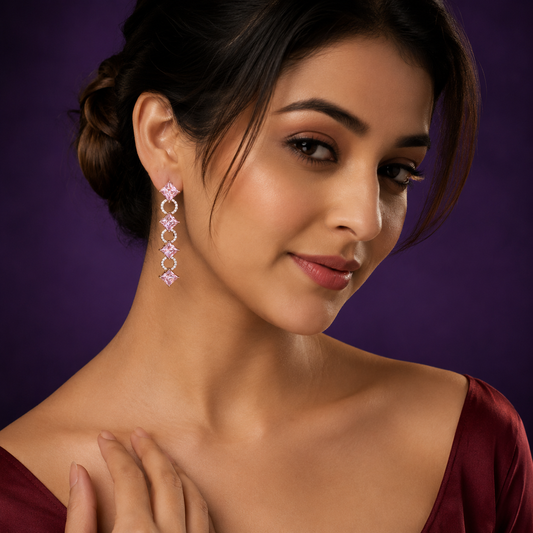 Blush Pink CZ Earrings