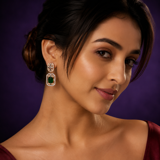 Rose Gold Plated Geometric Earring