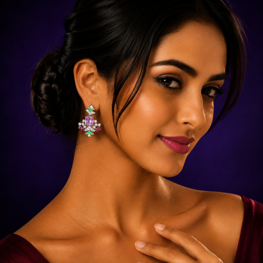 Color ful Stones Earring