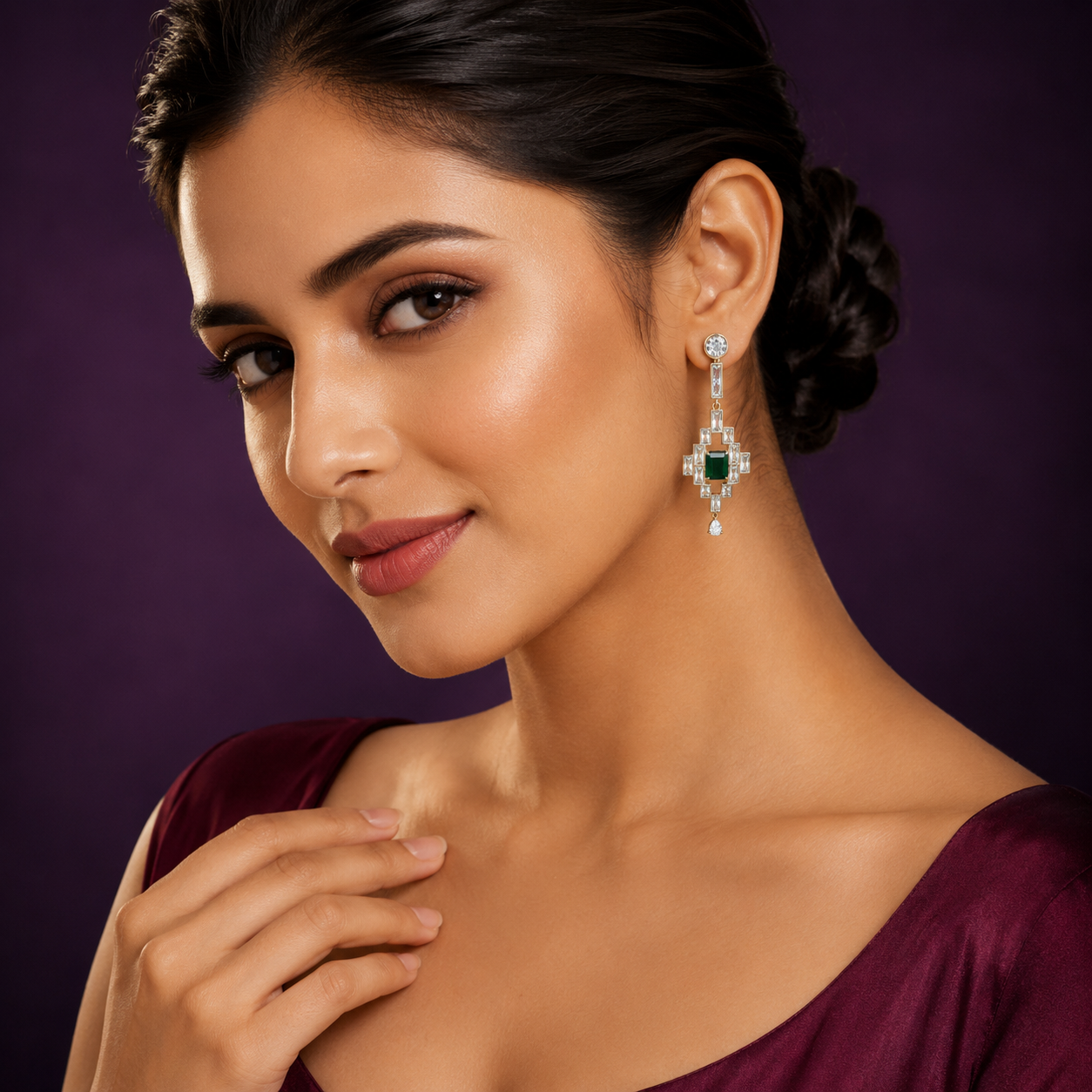 Rose Gold Crystal Earring