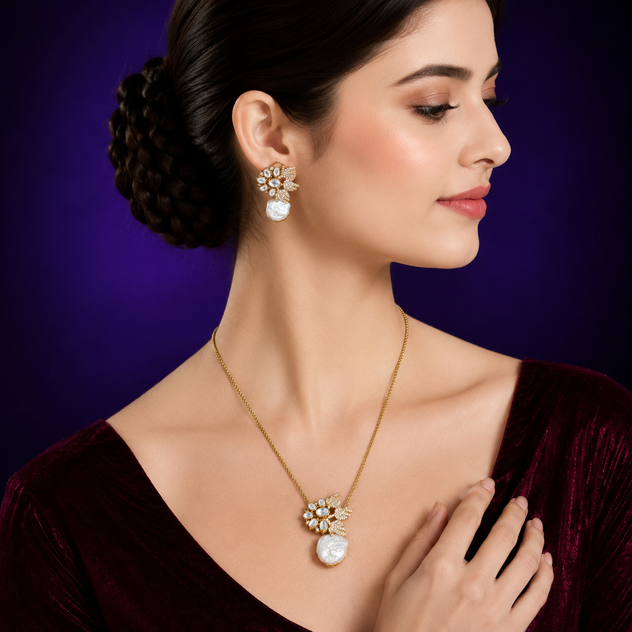 Baroque Pendant Set