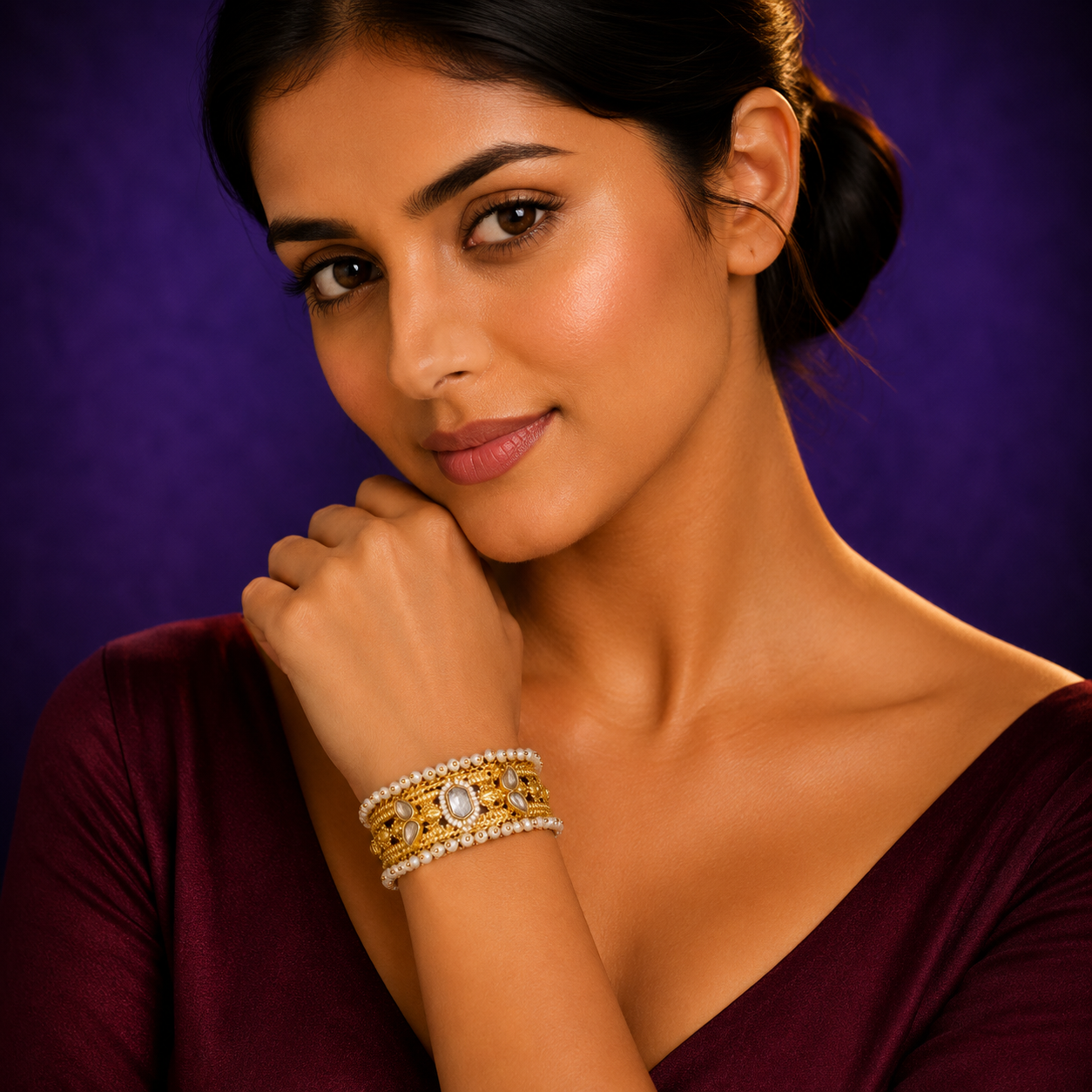Handmade Kundan Bracelet