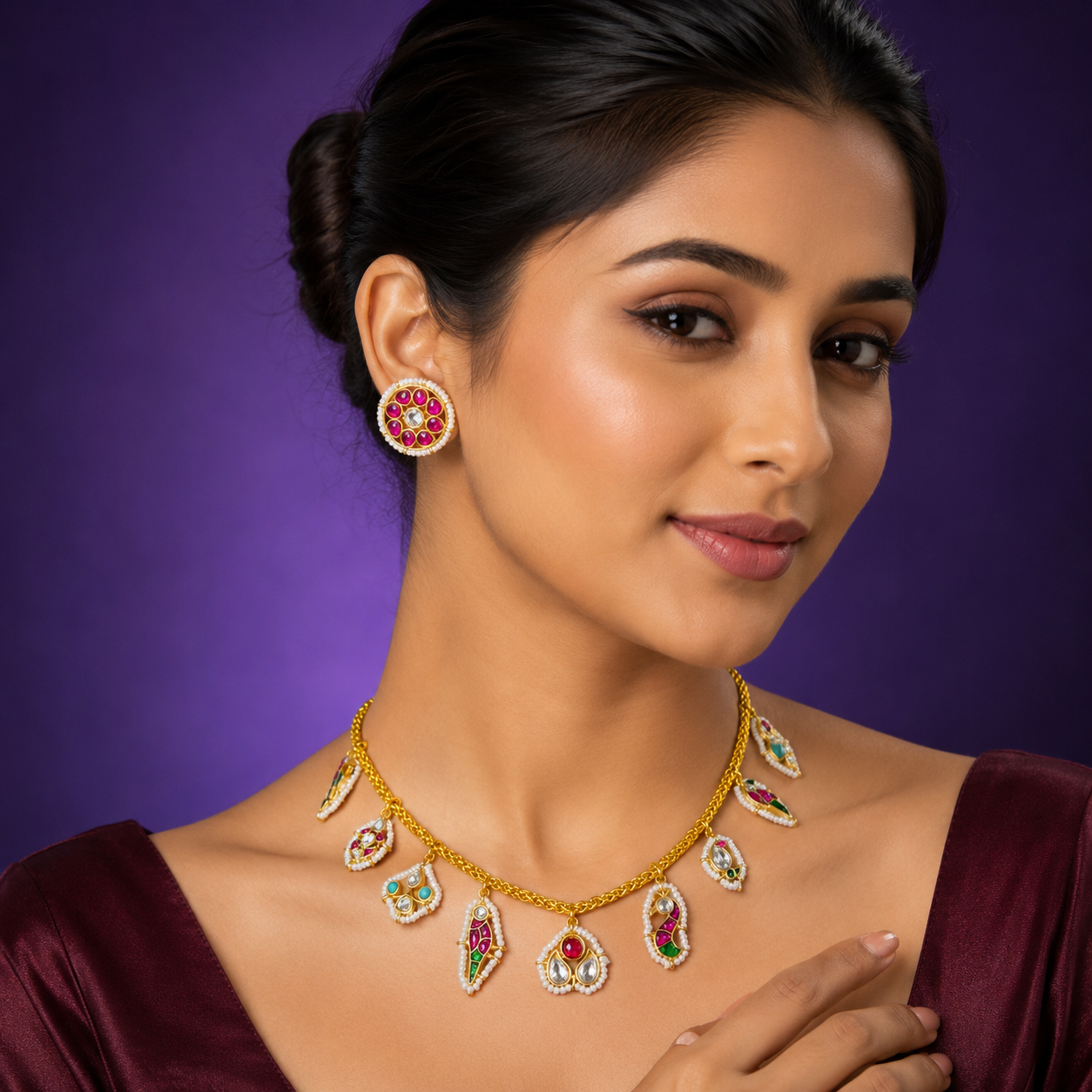Charming Pachi Motives With Chain Necklace