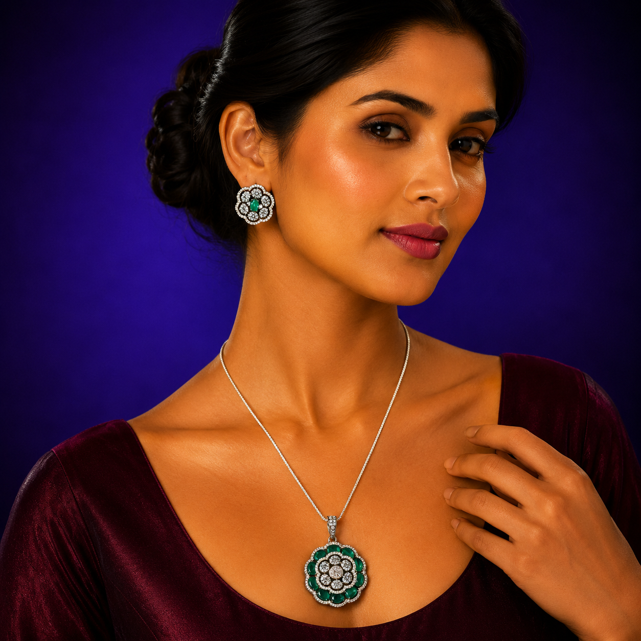 Zircon Pendant Set