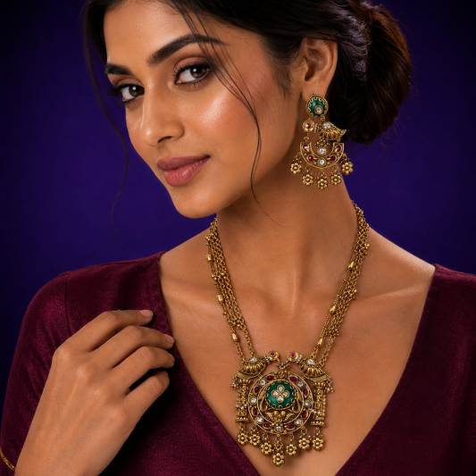 Gold Plated Heritage Pendnet set