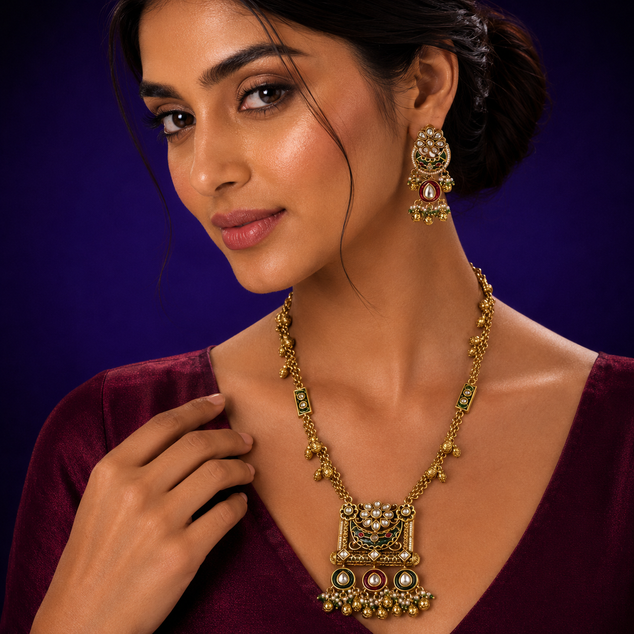 Gold Plated Heritage Pendnet set