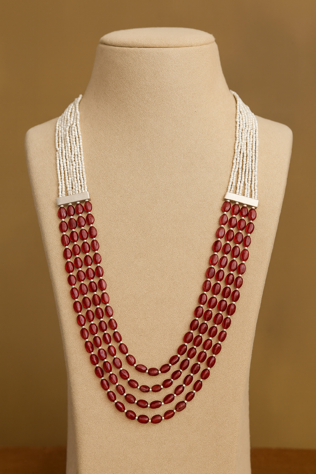 RED PRECIOUS STONE MALA