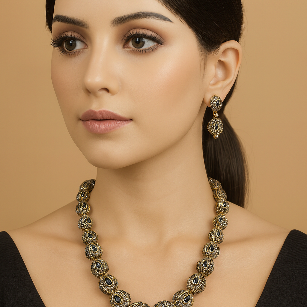 Jaipuri mala in Blue for women