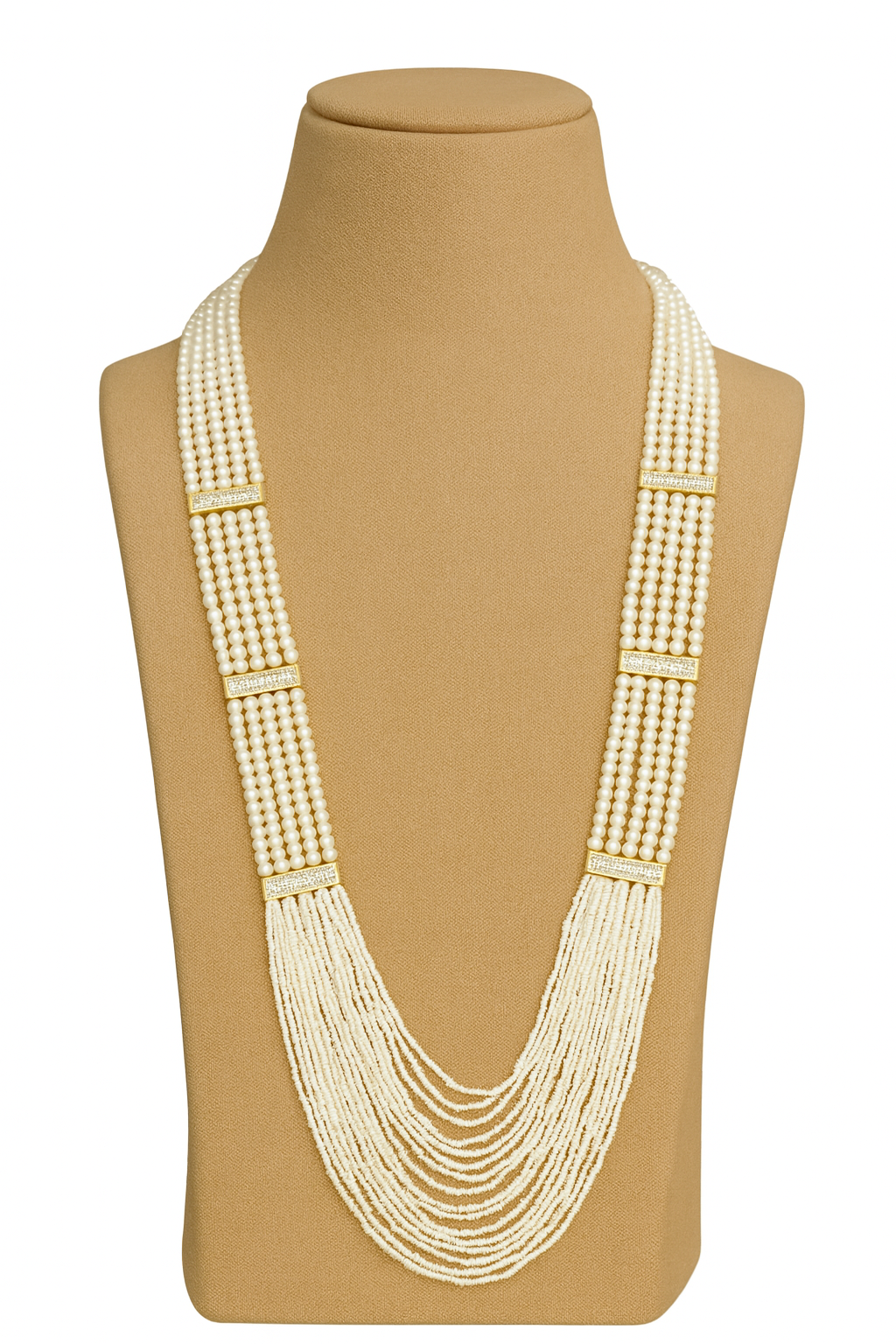 Pearls with five layered mala for women