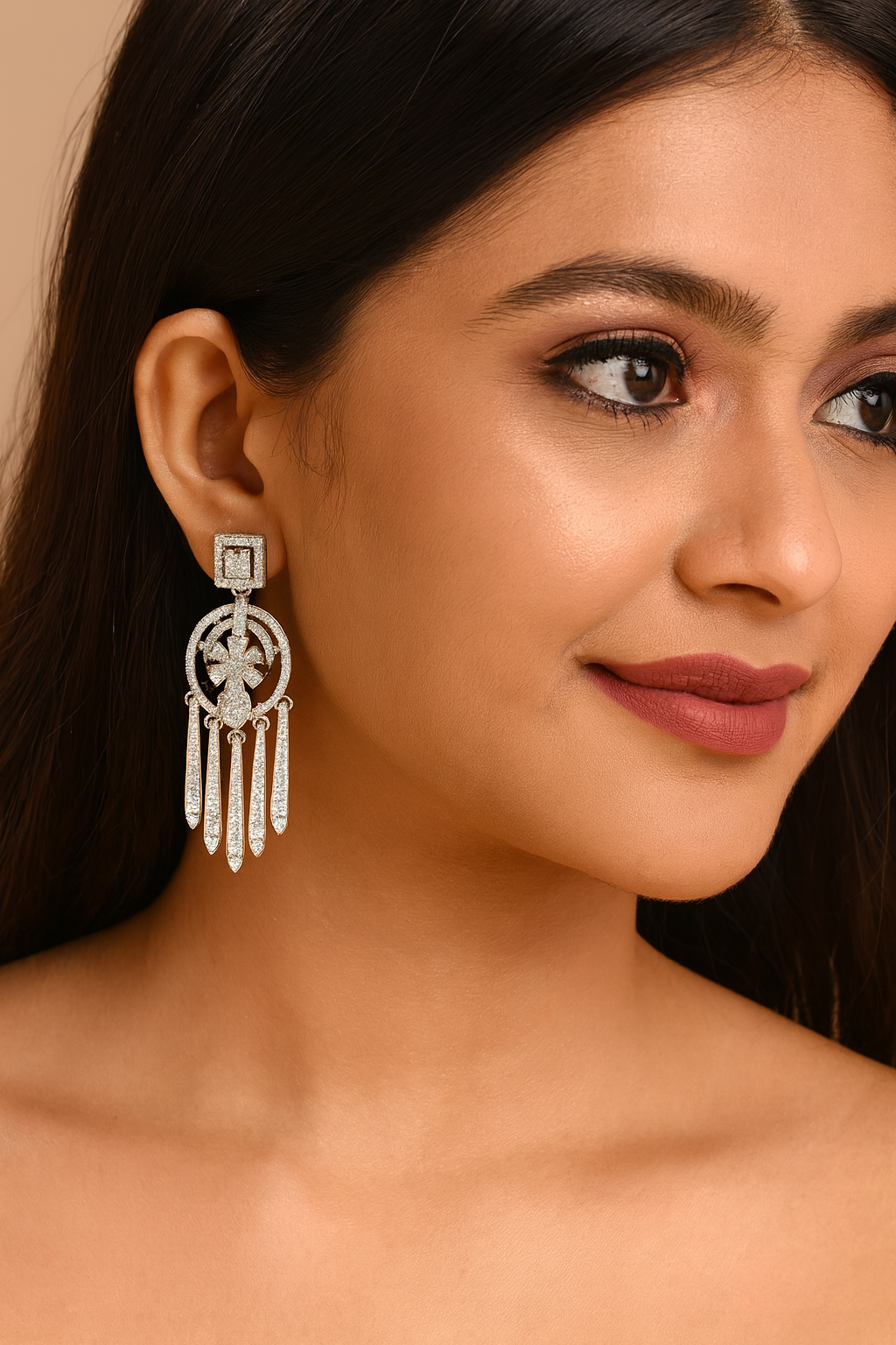 Elegant Crystal Chandelier Earrings for women and girls
