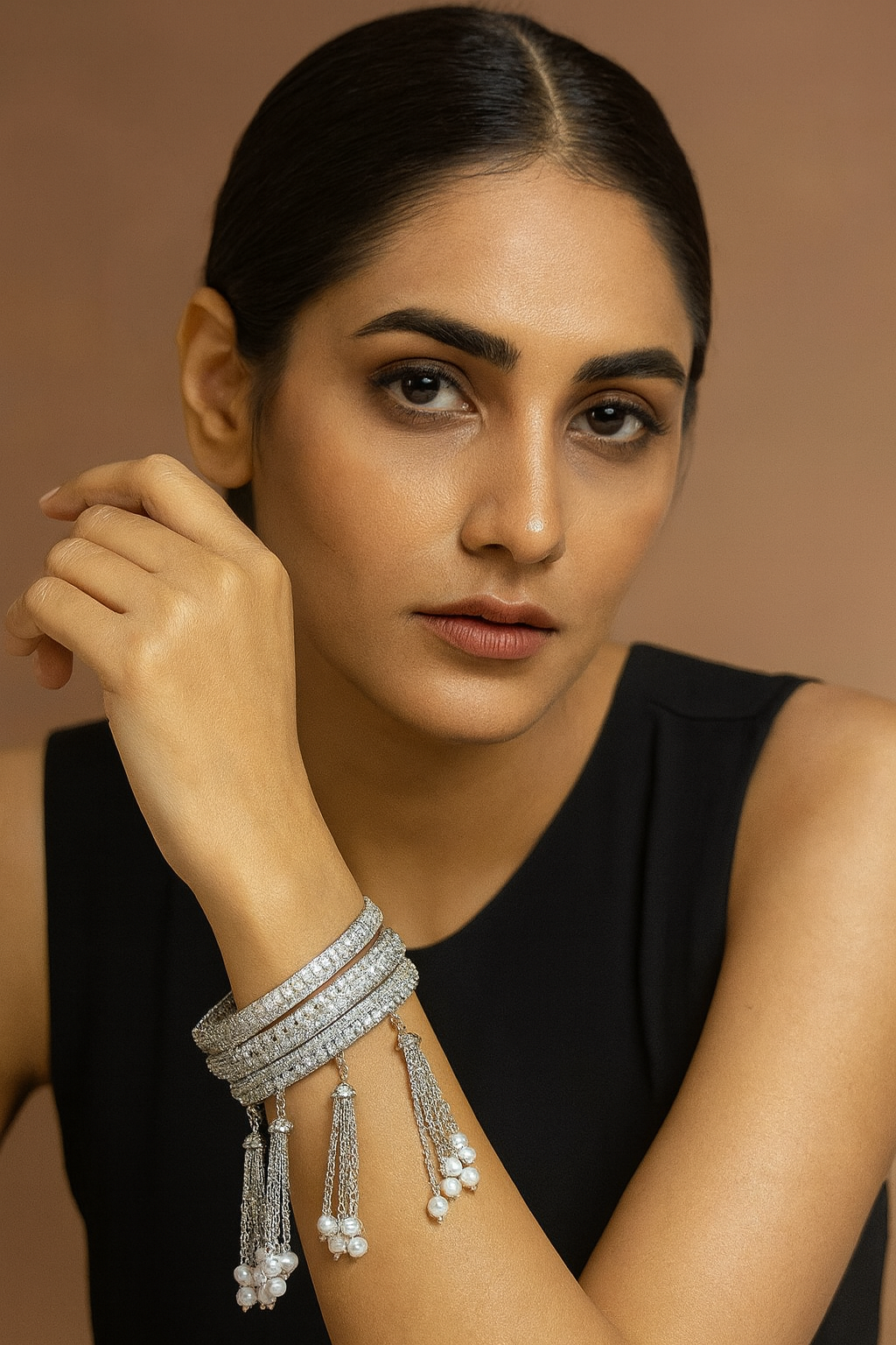 SILVER POLISH JHOOMAR BANGLES FOR WOMEN
