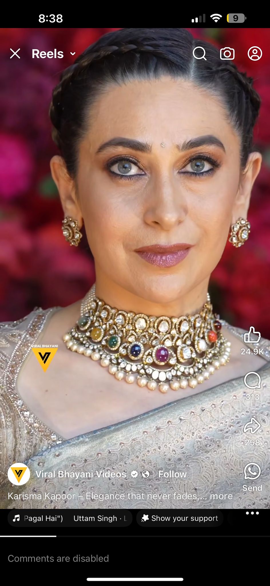 Karishma kapoor inspired choker necklace in pearls and semi precious beads for women with earrings