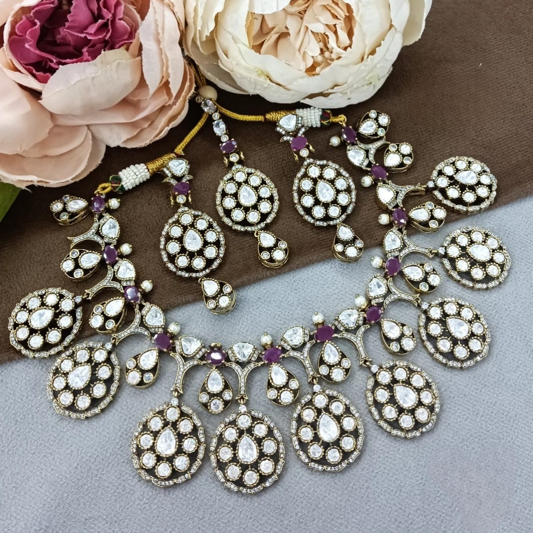 Mossanite Ruby Neclace for woman