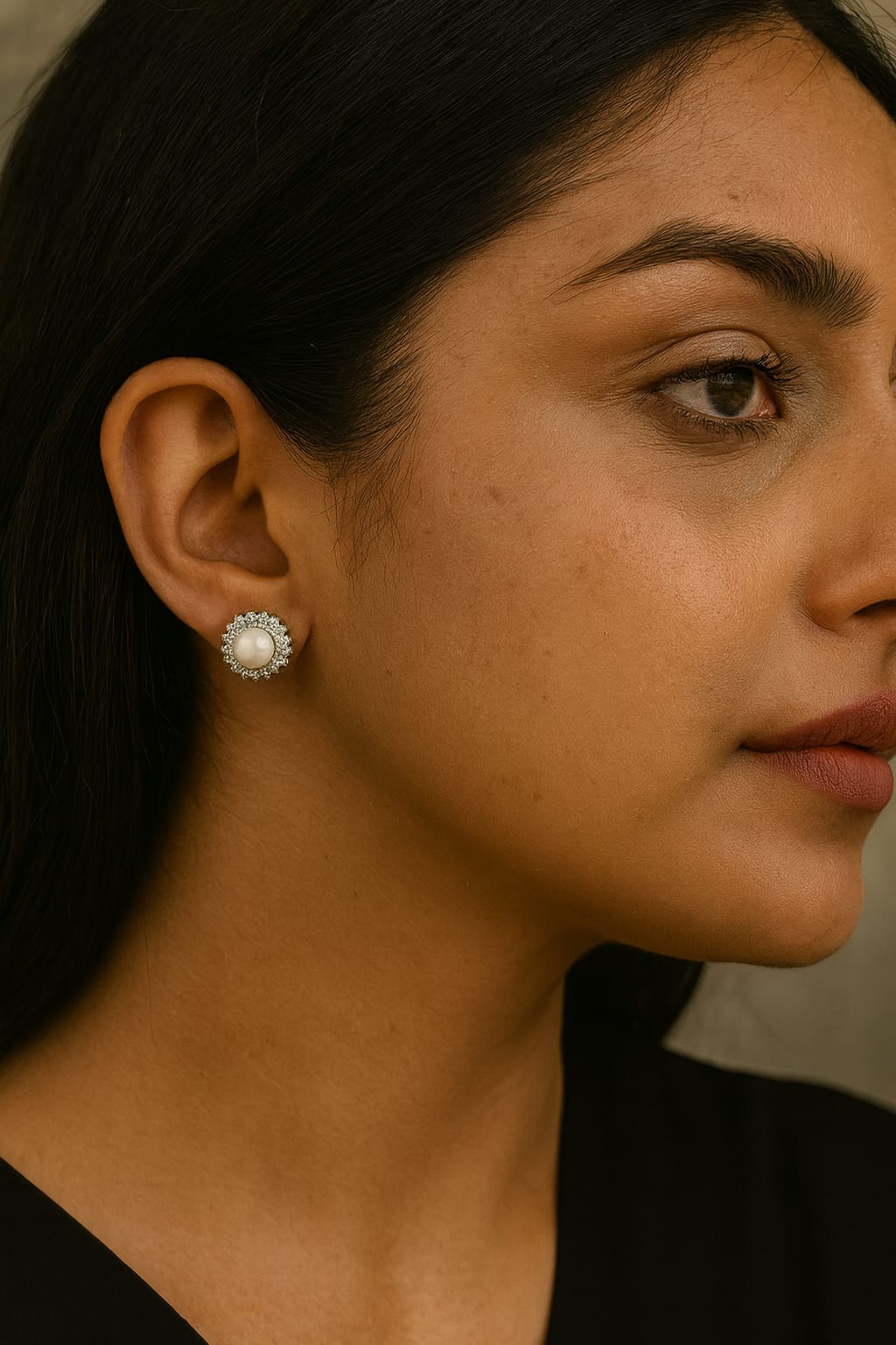 Pearl Studs In cz For Women