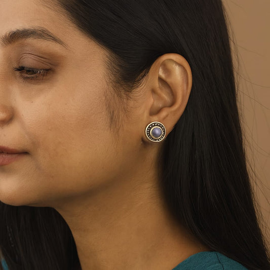 Cute Little long silver look alike studs in Pink for girls and women