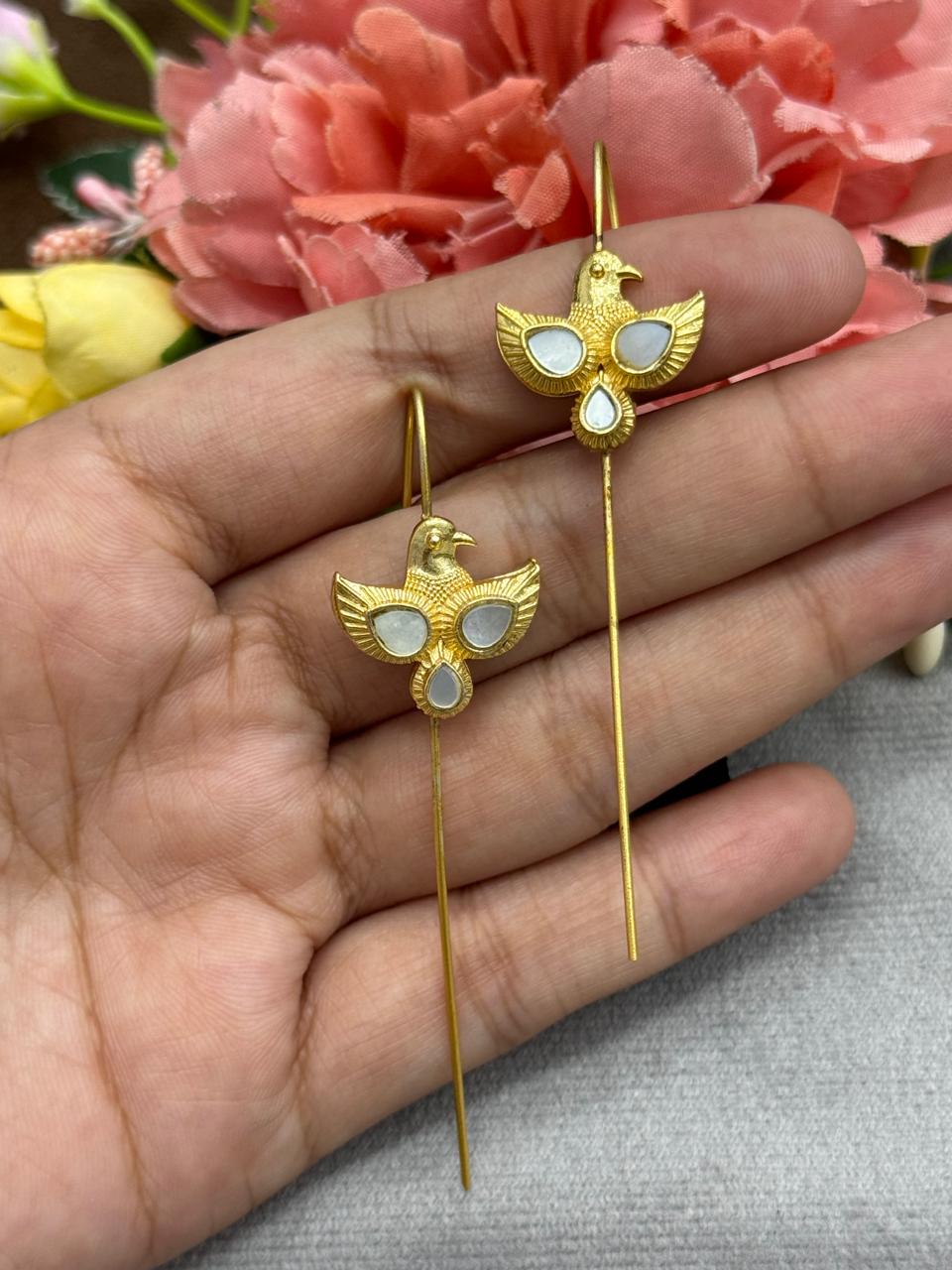 Eagle designer earcuff in pachi kundan  for women