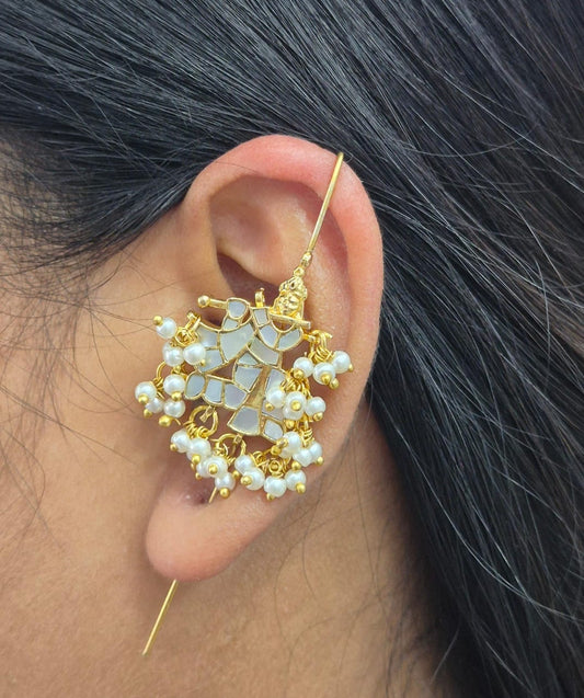 Krishna  designer  earcuff in pachi kundani for women