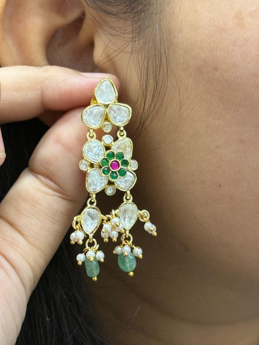 Rajputana Stone in Gold Polish for women