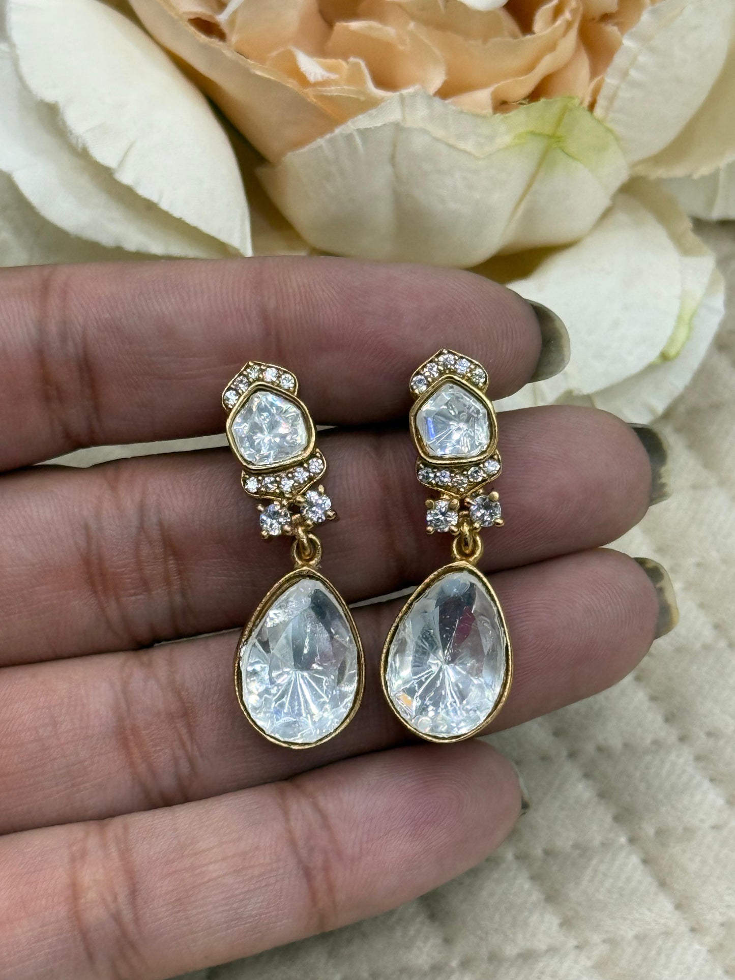 Little Mossanite  Earrings  for women