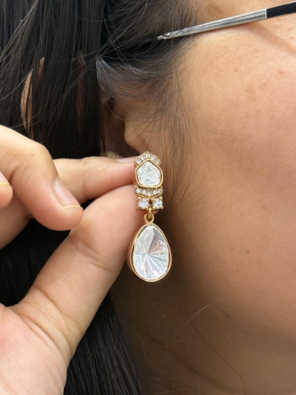 Little Mossanite  Earrings  for women