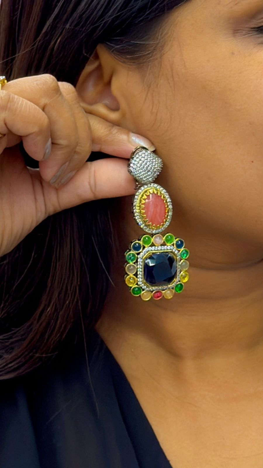 Sabya Square  Earrings In multi For Women