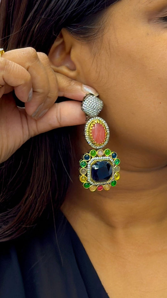 Sabya Square  Earrings In multi For Women