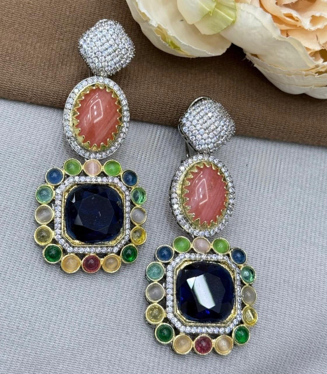 Sabya Square  Earrings In multi For Women