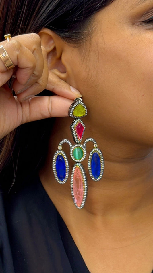 COLORFUL SABYA CZ EARRING