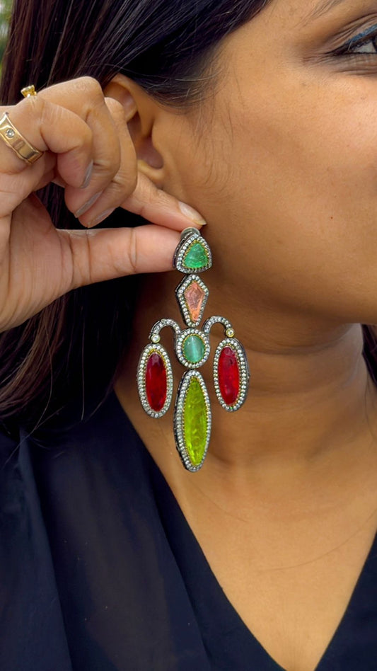 COLORFUL SABYA CZ EARRING