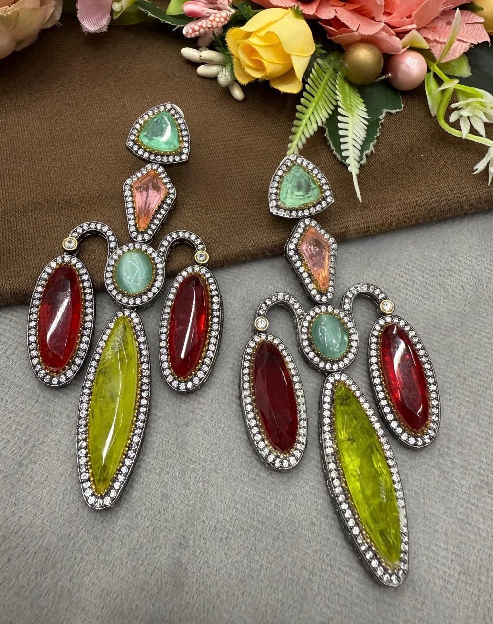 COLORFUL SABYA CZ EARRING