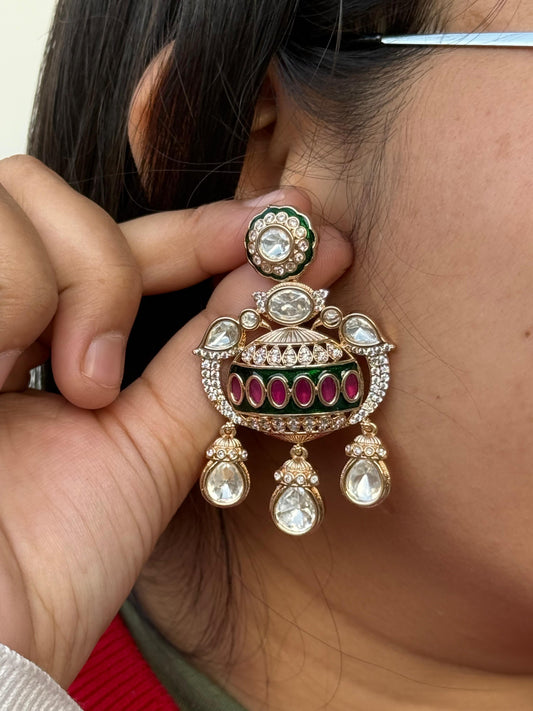 Multi ColorMossanite Earring for woman