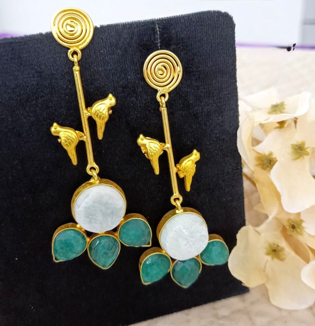 pretty stone earring gemstone for woman