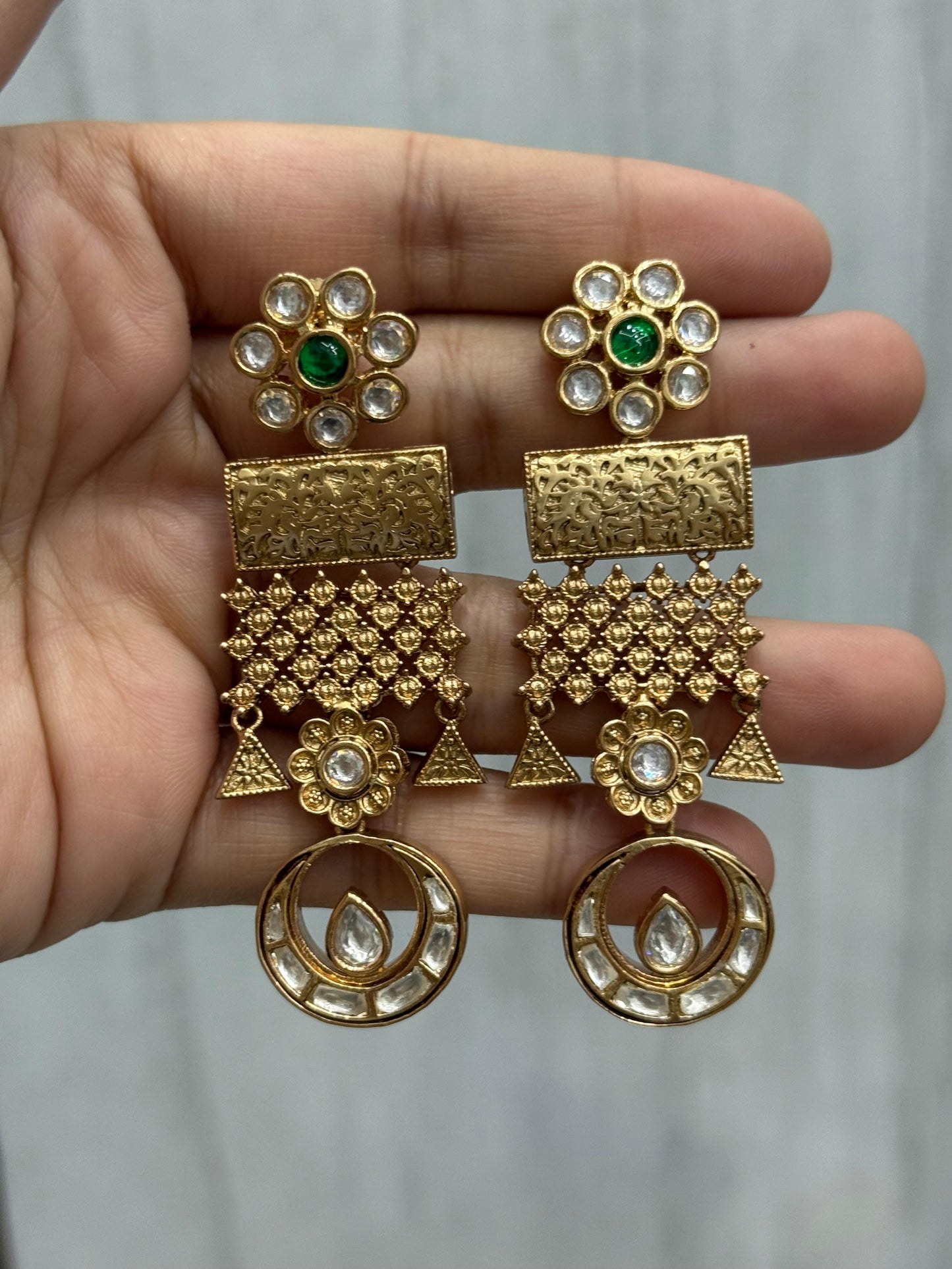 Antique With Mossanite Earring in white for woman