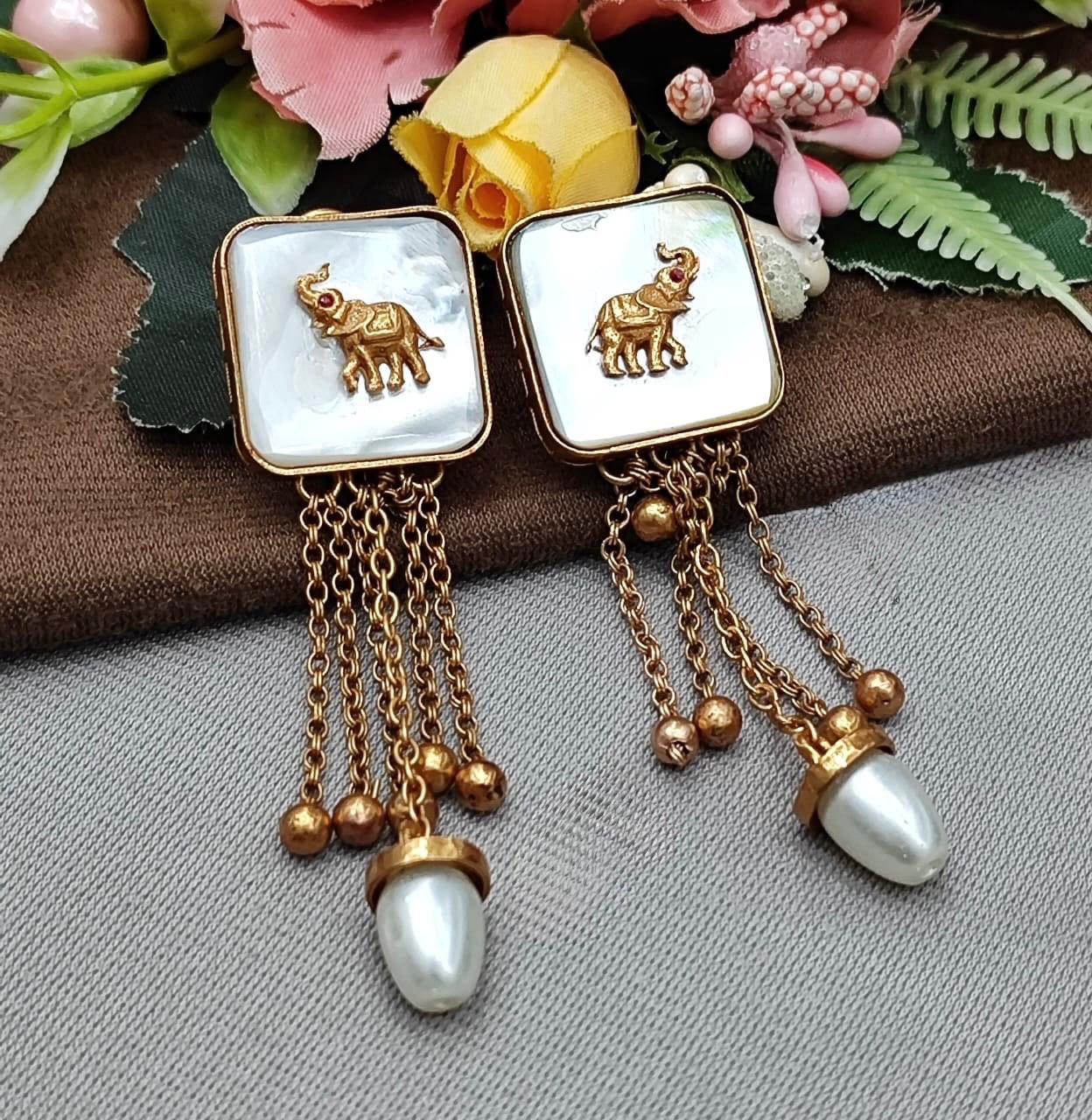MOP With Chain Earring for woman