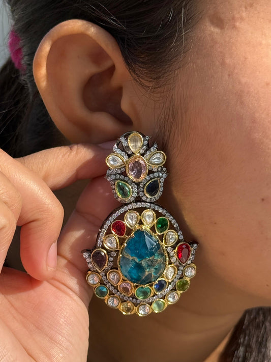 Marvel Stone With Colorful Earring for woman