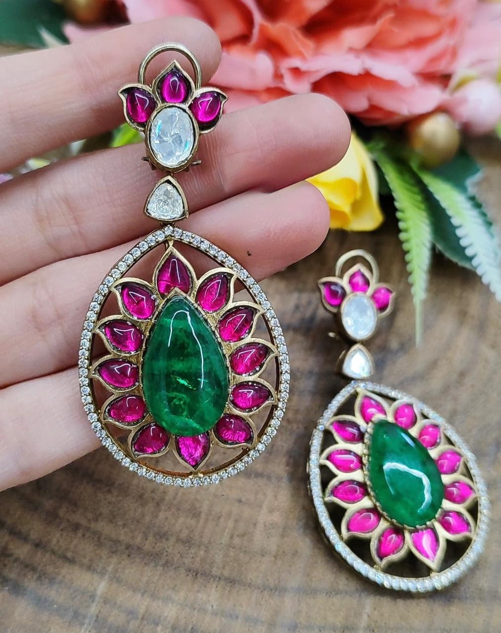 Takkar Kundan Long Earring for woman