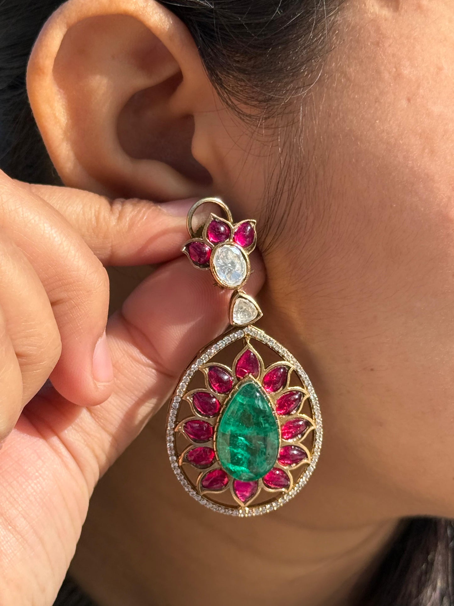 Takkar Kundan Long Earring for woman