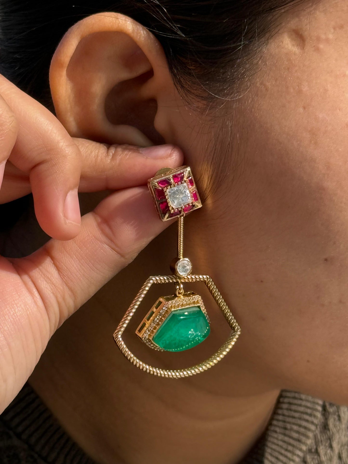 Doublet With Takkar Kundan Earring for woman