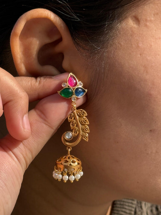Peacock With Jhumka Earring for woman
