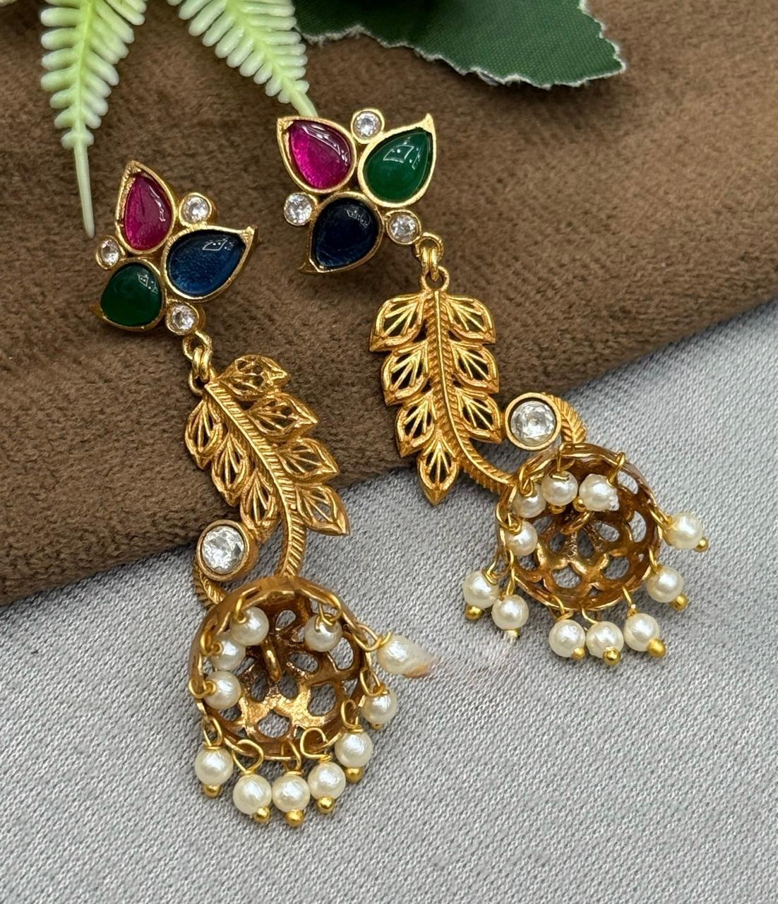 Peacock With Jhumka Earring for woman