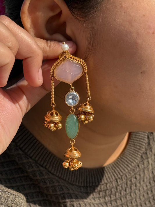 Ghunghroo With Stones Long Earring for woman