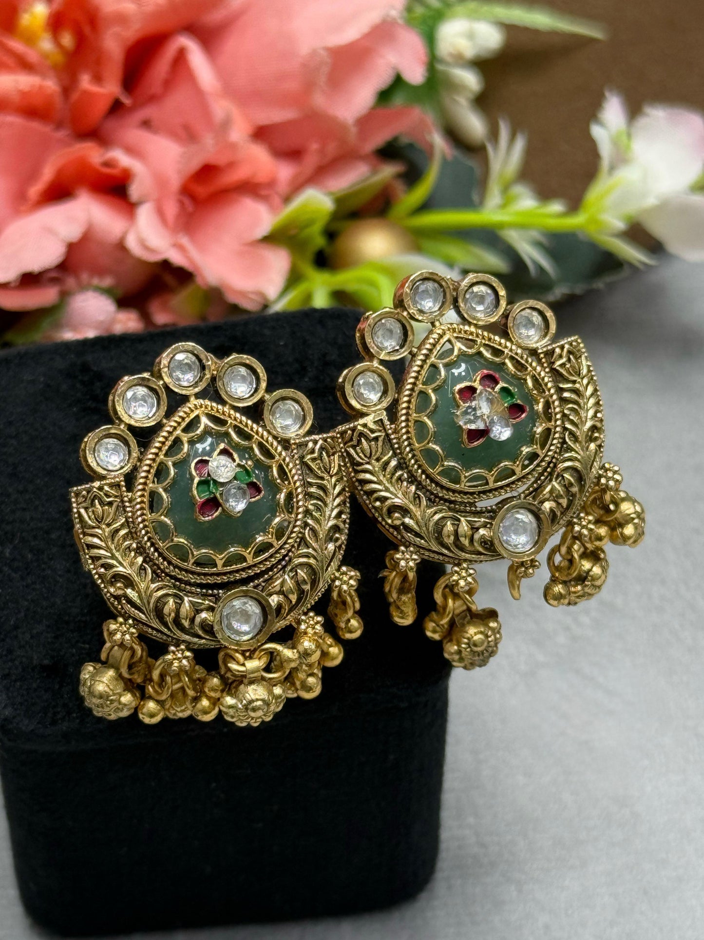 Kundan Heritage Gold Plated Ring for woman