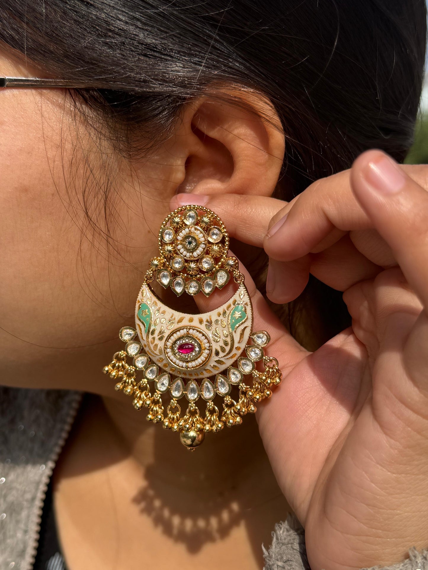 Meenakari Rajwadi Earring for woman