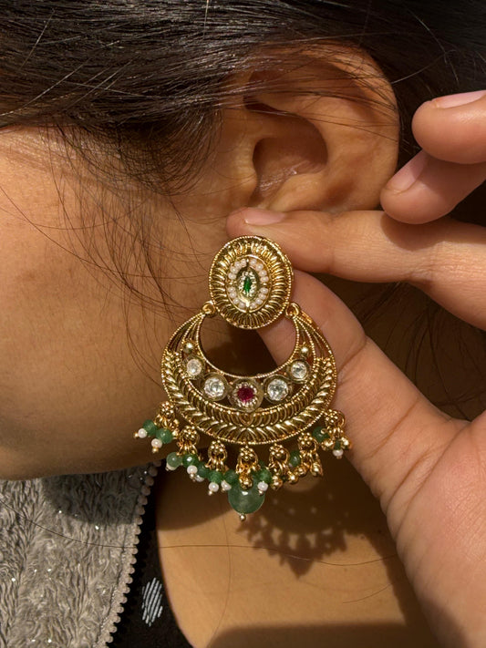 Hanging Beads With Heritage Earring for woman