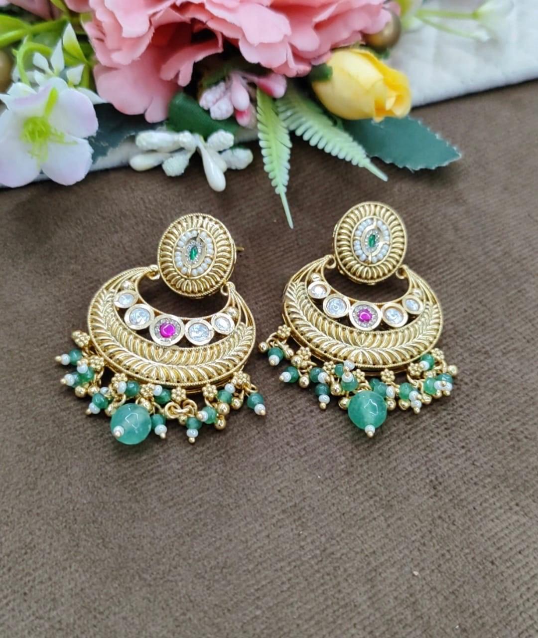 Hanging Beads With Heritage Earring for woman