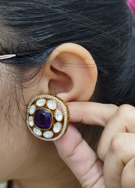 Centre Doublet Stone With Mossanite Stud for woman