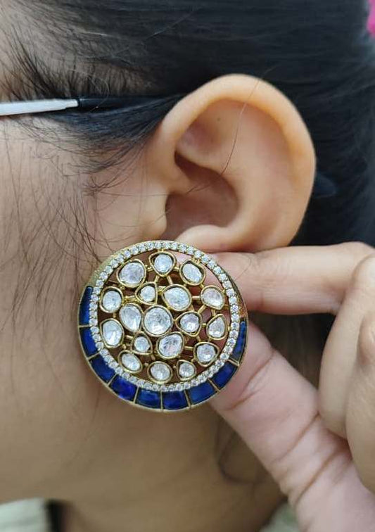 Ethnic Mossanite Studs for woman