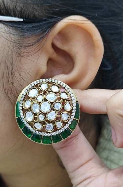 Ethnic Mossanite Studs for woman