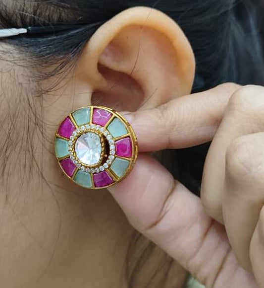 Round With Kundan Studs for woman